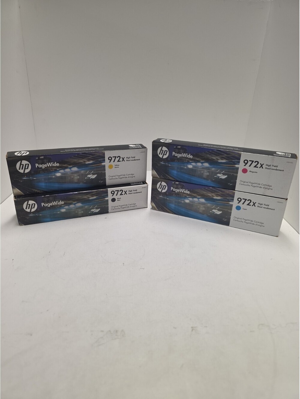 HP 972X PageWide High Yield Black Cyan, Magenta, & Yellow 4/21, 5/25, 1/25, 425